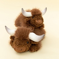 Nouvelle Peluche Yak Super Douce Brodé Sur Mesure, Jouet Anti-Stress avec Fonction de Recharge USB et Doublure en Maille