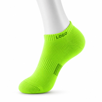Chaussettes de sport antimicrobiennes pour hommes et femmes, chaussettes de course à coupe basse, chaussettes d'entraînement en maille respirante, chaussettes de sport à semelle rembourrée