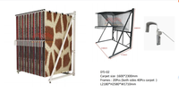 Modern Customized Large Capacity Pull Rug Holder Factory Direct Sliding Carpet Display Rack Fabric Blanket Organizer for