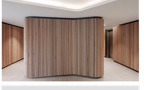 Pannello Murale Moderno 3D in Legno Scanalato, Quercia/Noce, MDF Intagliato, Resistente all'Umidità, Grado E1, Super Flessibile per Decorazioni Interne - Product Image 5
