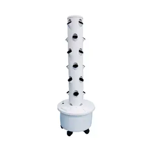 New Agriculture 4P6 Garden Vertical Hydroponic Tower Growing Systems Without LED Grow Lights