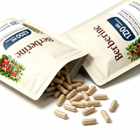 OEM/ODM Capsules de berbérine HCl et de cannelle de Ceylan 1200mg, 120 unités, Soutien immunitaire pour adultes, Végétarien, Végétalien, Sans OGM, Sans gluten