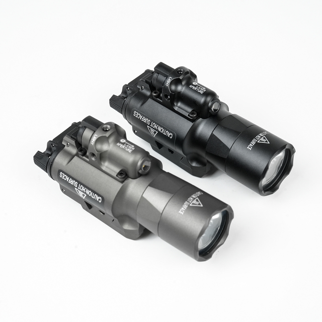 Tactical SF Metal X400V Flashlight with Red Laser Constant /Momentary Outdoor Lighting Scout Light for 21mm Mout
