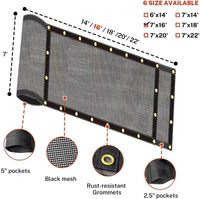 Bâche en maille PVC LIYUAN 6' x 14' pour camions à benne basculante