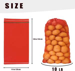 Bolsas de malla Raschel de PP para patatas de 5 kg, 10 kg, 25 kg, embalaje agrícola para vegetales, impermeables, termosellables - Product Image 5