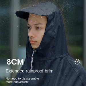 Imperméable de moto à batterie épaissie extra large simple double long protection contre les tempêtes de pluie spécial poncho imperméable pour hommes - Product Image 3