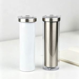Gobelet isotherme 20oz effet boule à neige, vierge pour sublimation, à paillettes, personnalisable, pour usage quotidien et extérieur - Product Image 1