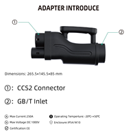 Adaptateur de charge électrique pour voiture OEM ODM GBT vers CCS2 200KW DC, adaptateur de charge 250A GB/T EV