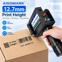 Imprimante à jet d'encre portable AISOMARK ASK-T1 avec encre à solvant, design compact et mini pour l'impression de date/code-barres/code QR