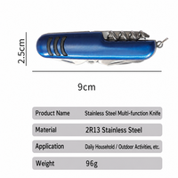 Couteau de poche pliable 11-en-1, multi-outils en acier inoxydable, outil de survie pour le camping, multifonctionnel, avec option de logo personnalisé