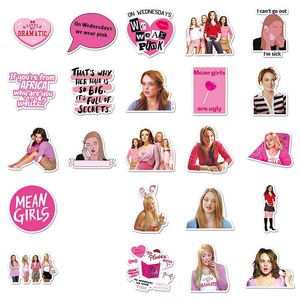 50 Uds US TV Mean Girl pegatina troquelada vinilo decorativo portátil monopatín nevera equipaje guitarra taza pegatina personalizada - Product Image 3