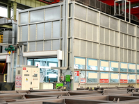 Ligne de production de revêtement de structures en acier lourd clé en main BZB, ligne de pulvérisation automatique