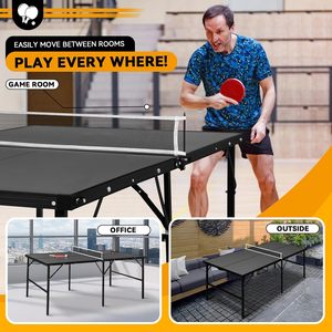 <span class=keywords><strong>Table</strong></span> <span class=keywords><strong>de</strong></span> <span class=keywords><strong>tennis</strong></span> <span class=keywords><strong>de</strong></span> <span class=keywords><strong>table</strong></span> pliante intérieure portable <span class=keywords><strong>de</strong></span> taille moyenne <span class=keywords><strong>de</strong></span> 6x3 pieds Matériau MDF avec 2 palettes et 2 balles <span class=keywords><strong>Filet</strong></span> <span class=keywords><strong>de</strong></span> jeu <span class=keywords><strong>de</strong></span> ping-pong pliable - Product Image 6