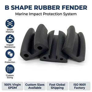 Gummi-Extrusionsprofil für Schiffsrennschutz, Dock EPDM-Stoßleiste, Boot B-Form Gummifender - Product Image 1