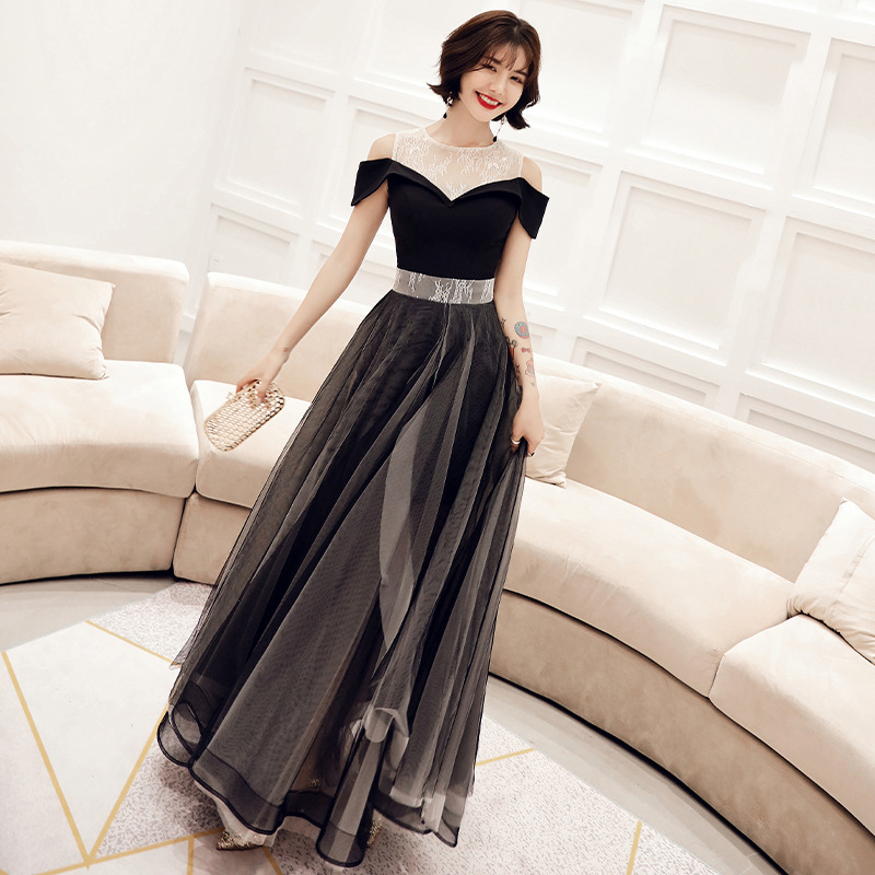 chinese dress ladies PRINCESS GOWN BLACK