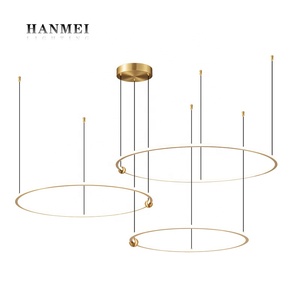 Soggiorno sala da pranzo decorazione anelli lampadario moderno cerchio lampadari luce pendente - Product Image 3