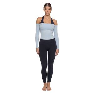Women's <b>Long</b> <b>Sleeve</b> Compression Crop Yoga <b>Shrug</b>-Athletic Top for Exercise & Fitness - Product Image 2