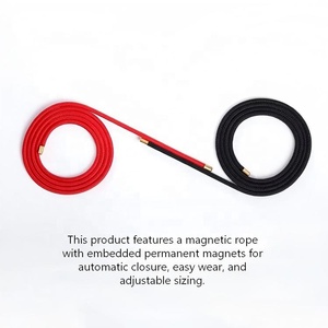 BL1009 Braccialetto Magnetico Salutare con Corda Intrecciata per Alleviare la Fatica, Collana da <span class=keywords><strong>Donna</strong></span> Facilmente Regolabile, Braccialetto <span class=keywords><strong>Portafortuna</strong></span> Avvolgente per Donne - Product Image 3