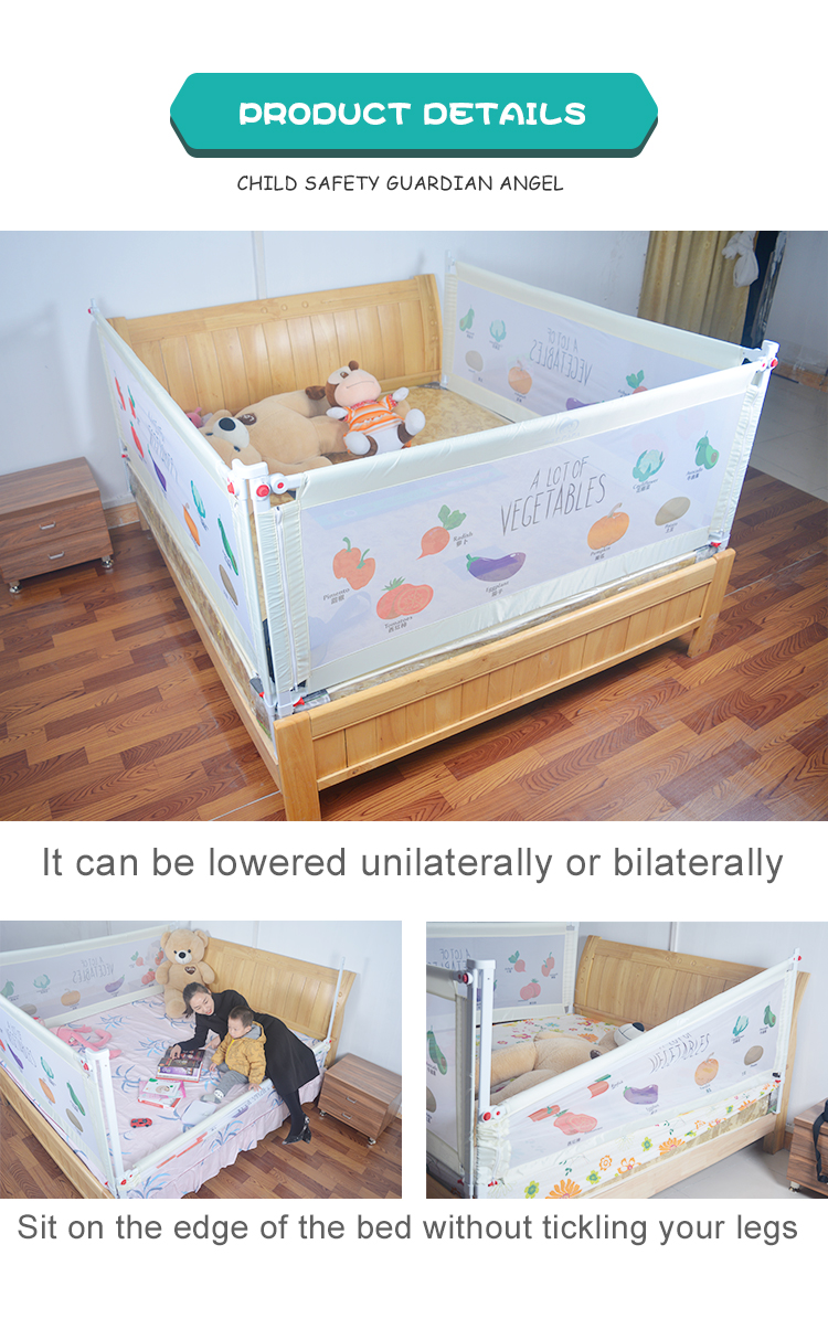 Baby Bed Rail Easy Installation New Arrival Multi-Colored Anti-Collision Kids Baby Safety Bed Rail BR-01