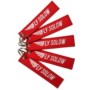Hot Sale Embroidered <b>Key</b> Tag <b>Custom</b> Twill Flight Crew Double Sided Logo Embroidery Keychain for Cloth - Product Image 1