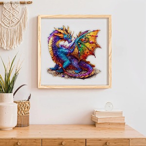 Hamaileon <strong>Diamond</strong> Dragon <strong>Puzzle</strong> Wooden Jigsaw Decorative Irregular Shaped Handmade Custom DIY <strong>Puzzle</strong> for Kids <strong>Adults</strong> - Product Image 4