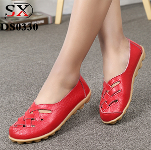 Latest Style Comfortable Fashion <strong>Oxford</strong> Bottom Genuine Leather <strong>Women</strong> Casual Ladies Flat <strong>Shoes</strong> - Product Image 3