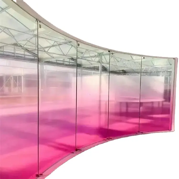 Градиентный цвет 16,76 мм двойное закаленное многослойное стекло для ванной комнаты, гостиной, наружного использования