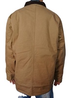 Veste de travail en toile de canard style Detroit pour homme GENFONT, col en velours côtelé, lavage enzymatique, fermeture éclair robuste, vêtements de travail d'hiver