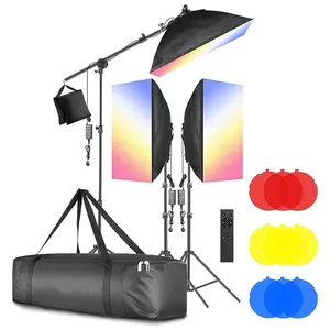 HAFOKO 3 Pack Photographie Rectangulaire Soft box 50*70cm 20 "X 28" Doux/Boîte Photo Studio Lumière Photographie Soft-box