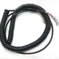 Cable Espiral Blindado de PU/PVC Negro, Blanco y Naranja de 2, 3, 4, 5, 6, 8 y 12 Núcleos, Cable en Espiral Personalizado