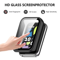 Boîtier de montre en PC creux avec bracelet de 12 mm pour Honor Band 11, protection d'écran en verre trempé, étui de protection pour Honor Band 11 10