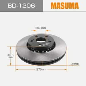MASUMA-Disco de freno de coche estándar OEM, piezas resistentes y duraderas, 3ZZFE ZZT220L 43512-05060 - Product Image 2