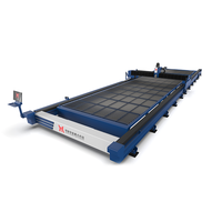 Machine de découpe laser à fibre CNC sur portique sur rail au sol, haute précision, refroidie par eau, pour métaux, avec personnalisation 12KW 30KW 60KW et prise en charge de fichiers AI