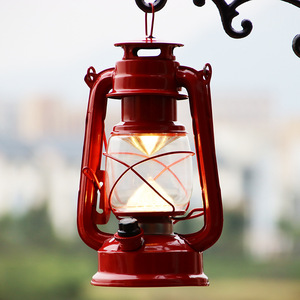 <span class=keywords><strong>Lampe</strong></span> à pétrole rétro grande capacité en verre avec bouton de réglage, décoration rurale suspendue, idéale pour le camping, la randonnée et la maison - Product Image 3