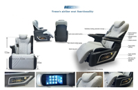 Siège de massage ventilé Elfa Alpha Sea Lion Aero Mercedes-Benz Vito Classe V 250 220D 260 arrière ajusté de style professionnel personnalisé