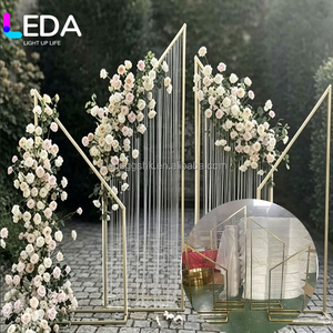 LEDA Exquisite Arch <b>Stand</b> Crystal Beads Curtain <b>Backdrop</b> Crystal Hanging Wedding Arch Frame <b>Stand</b> for Wedding Decoration - Product Image 6