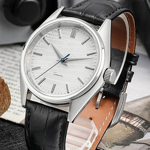40MM 맞춤형 디자인 캐주얼 손목 시계 남성용 VH31 석영 운동 원피스 시계로 구동 가죽 밴드 - Product Image 4