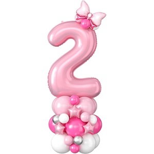 <span class=keywords><strong>Torre</strong></span> de Globos Rosa Número 2 de 40 Pulgadas, Decoraciones <span class=keywords><strong>para</strong></span> el 2º Cumpleaños de Niñas, Decoración <span class=keywords><strong>para</strong></span> Baby Shower - Product Image 1
