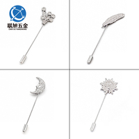 Broche vintage personnalisée Lianxu pour homme et femme, accessoires de bijouterie, broche de costume en forme vintage dorée ou argentée pour mariage