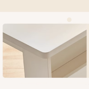 Scrivania Angolare Moderna in Legno Massello Stile Crema con Libreria Integrata per Camera da Letto e <span class=keywords><strong>Studio</strong></span>, Design Unico per <span class=keywords><strong>Soggiorno</strong></span> - Product Image 6