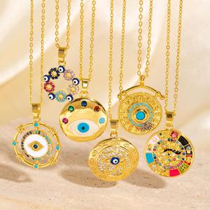 Wholesale Fashion Blue Jewelry Turkish <b>Devil</b> Evil Eye Necklace Turkey for Sweater Chain <b>Accessory</b> - Product Image 1