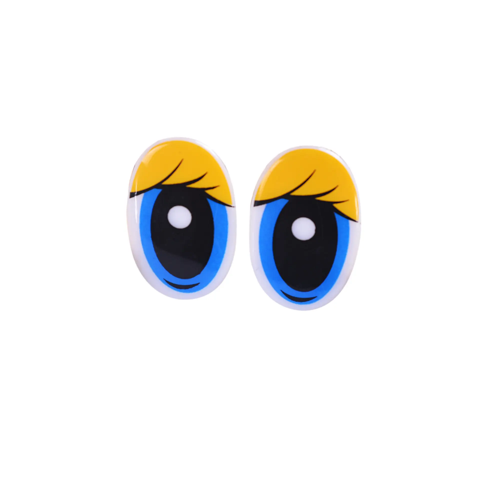 Moda karikatür güvenlik Oval baskılı gözler bebek bitkiler gözler kirpik baskı ile peluş oyuncak