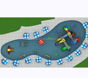 กระดานลื่นสนามเด็กเล่นออกแบบตามต้องการพร้อมแผ่นสาดน้ำสำหรับเด็กเกมทางน้ำสำหรับครอบครัวสวนน้ำสำหรับโรงแรมรีสอร์ท - Product Image 3