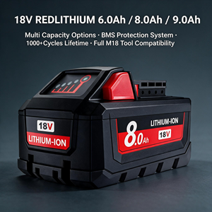 Batterie de remplacement 20V 6.0Ah 18650 compatible avec les scies, meuleuses et outils de jardin BOS - Product Image 2