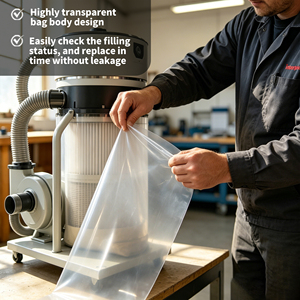 Industrial Dust Collector Filter Bags Clear 38 x 72 6 Mil <b>Plastic</b> Dust Collector Bags Tear-resistant Vacuum Filter Bags - Product Image 3