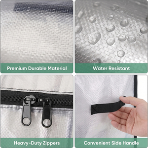 Bolsas <span class=keywords><strong>de</strong></span> Mudanza Transparentes, Paquete <span class=keywords><strong>de</strong></span> 6, Extra Grandes, Resistentes, con Cierre y Asas Reforzadas para Ropa - Product Image 4