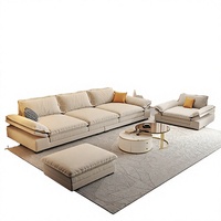 Canapé d'angle en cuir pleine fleur tufté avec dossier coussiné et rembourrage en éponge, design moderne, pieds en métal, accoudoirs inclinés