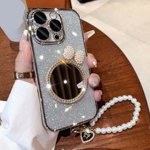 Lujo Bling diamante espejo perla pulsera brillo lente protección película TPU <span class=keywords><strong>funda</strong></span> de teléfono móvil para <span class=keywords><strong>Iphone</strong></span> 7 8 Plus X Xr Xs Max <span class=keywords><strong>SE</strong></span> - Product Image 3