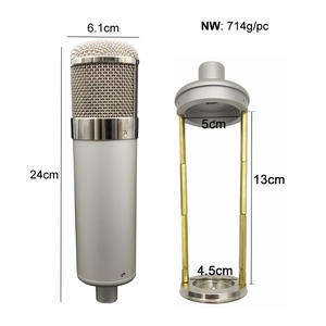 Gran oferta, venta al por mayor, cuerpo de micrófono pesado grande 47, níquel plateado, funda de micrófono de condensador grande para estudio DIY para reparación de Neumann U47 - Product Image 4