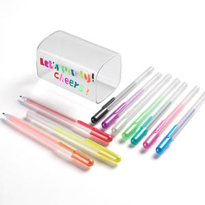 Stylos à bille en gel 3D stéréoscopiques brillants pour les étudiants, la papeterie de bureau, stylos à gel fluorescent à paillettes - Product Image 1